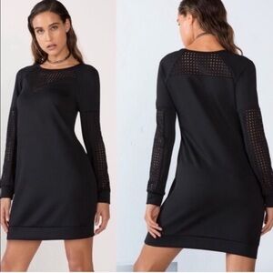 Fabletics Black Tilly Sweatshirt Mini Dress.  Size XSmall. EUC